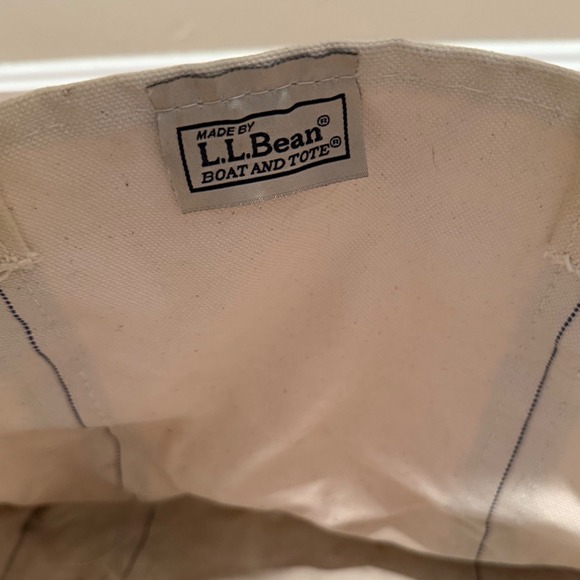 Vtg L.L.Bean Boat Tote 'Radar Bob' Corgi Embroidered Canvas Bag Green Trim - Picture 3 of 12